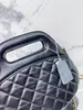 Bolso de hombro de diseñador, bolso de mano para mujer, Mini bolso de lujo, billetera Toot, bandolera, monedero, cadena, patrón de diamantes, negro, moderno, cien