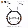 Bangle Be Brave Morse Code Bracelet 6mm Tiger Eye Stone Hematite Beads Handmade Encourage Friendship Cards Bracelets