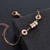 Fashion Design Good Lucky Beads Charm Bracelet Rose Gold Plated Stainless Steel Jewelry Women Gift