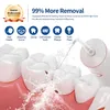 Outro limpador de dentes de fluxo de água de higiene oral de higiene oral com 5 bicos portáteis de água de dentes de dentes elétricos portáteis de água dental com cabeças de 8pc 230317