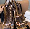 2023 New fashion designer silk sales women's luxury four seasons print brand L silk scarves