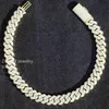 Configuração de largura de 20 mm de largura moissanite diamante 18k colares de ouro para homens 925 Colar de colar de prata esterlina