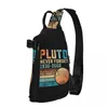 Backpack Pluto Never Forget Chest Bags Boy Reminder Memory Galaxy Print Shoulder Bag Leisure Phone Small Cycling Daily Sling