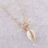 Pendant Necklaces Luxury Gold Color Cowrie Shell Necklace For Women Fashion Chain Statement Collier