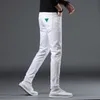 e primavera outono slim fit pés pequenos jeans de inverno versátil Four Seasons Sapatos de par branco