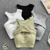 Tanques femininos Camis Summer Summer Casual Tank Camis for Women sem mangas Hollow Out Corset Crop Tops com tanques de Bras Woman Bras Camisoles Drop 230317