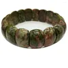 Strand Gioielli di moda Avventurina Opale Unakite Jaspe Perline di cristallo Gemma Bracciale elasticizzato 7,5 "WB773