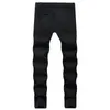 Męskie dżinsy Nowe męskie Digital Drukowane dżinsy BLA 2022 Slim Elast Elastyt Pencil Pants Midrise Hip Hop Street Zużycie Z0315