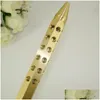 2016 Ballpoint Pens Acmecn Hexagonal Copper Tactical Ball Pen With Key Ring Mini Gun Style Holes Design Solid Brass For Easter Gifts 2011 Dhajm