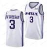 NCAA Kansas State Wildcats Camiseta de baloncesto universitario Nae'Qwan Tomlin Anthony Thomas Desi Sills Markquis Nowell David N'Guessan Ismael Massoud Taj Manning Johnson