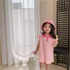 女の子のドレスガールズドレスキッズTシャツスカート2023夏の韓国の赤ちゃんポロカラーセーター短袖のプリンセス