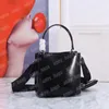 Drawstring Buck çantaları Erkek Kadınlar Crossbody Bag Panier Toates Tasarımcı Patent Deri Omuz Çantası Çanta Kara Çanta ile Kayış