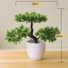 Kwiaty dekoracyjne 1PC urocza sztuczna roślina bonsai symulacja mała doniczka na imprezę doniczkową wystrój ślubny