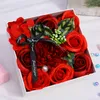 Konstgjorda blommor Rose Carnation Soap Flower Box Teacher's Mors Day Rose Gift Wedding Buquets Arrangements Party Home Decorations