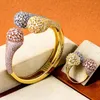 Brincos de colar Definir Missvikki Luxo Declaração de Luxo Ring Ring for Noble Women Women Bridal Wedding Party Jewelry