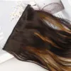 Conjunto de pelo largo y rizado para mujer, pinza para postizo, fibra química de cuatro piezas