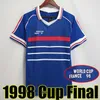 1998 Zidane retro koszulki piłkarskie 1982 84 86 88 90 96 98 00 02 04 06 Henry Maillot de Foot Pogba Football Shirt Frencheuet Desailly Vintage Jersey