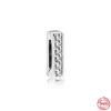 925 Silver Fit Pandora Original Charms Funisant Women Braccialetti Braccialetti perle con fibbia perle stile piatto stile piatto