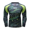 T-shirts pour hommes Chemise de compression RashGuard Manches longues Impression 3D MMA Fitness Séchage rapide Bodybuilding Top Cody Lundin