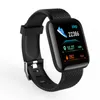 116 plus smarta armband D13 Färgskärmarmband Övning Mätare Steg Bluetooth påminnelse PASHURE OCH BLODPRESSS Sportarmband