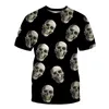 Hommes t-shirts hommes vêtements été crâne chemise Horrible à manches courtes T-shirt impression 3D décontracté respirant drôle mâle