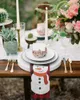 Table Napkin Christmas Red Plaid Snowman 4/6/8pcs Cloth Decor Dinner Towel For Kitchen Plates Mat Wedding Party Decoration