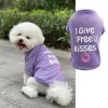 Je donne des baisers gratuits motif vêtements pour chiens drôles vêtements d'été pour animaux de compagnie pour chiens chiot t-shirt vêtements pour chiens fournitures pour animaux de compagnie