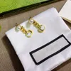 18 Ayar Altın Kaplama 925 Gümüş Lüks Marka Tasarımcıları İnci G Harfleri Saplama Klipsi Eardrop Yuvarlak Geometrik Ünlü Kadınlar Yüksek Kaliteli Metal Küpe Düğün Parti Jewerlry