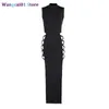 Casual jurken 2022 Zwart Sevess Bandage Sexy Dress for Women Club Party Backss Tank Jurken Skinny Egant Fashion Summer Dress 19378 0318H23