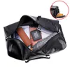 Duffelväskor Hög kapacitet Rese Bag Bagage unisex Leisure Fitness Weekend Business Suitcase Soft Leather Duffels axel