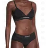 Mektuplar Kadın Bikinis Mayo Seksi Plaj Sütyenleri Set Rahat Tel Ücretsiz Spor Siyah Spor Sütyen Panties Bikini Split Mayo Seti