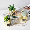 Decorative Flowers Small Nordic Gold-plated Artificial Succulent Bonsai Simulation Potted Plant Cute Desktop Decoration For Home Office