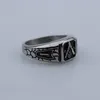 Stainless Steel Silver Freemason Masonic Ring Jewel unique design for men Retro Free mason Ring Mason Personality Jewellery women