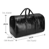 Duffelväskor Hög kapacitet Rese Bag Bagage unisex Leisure Fitness Weekend Business Suitcase Soft Leather Duffels axel