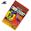 Fiskekrokar JK Tad Series 5/0 6/0 Sea Fishing Hooks High Carbon Steel Assist Hook Jig Tistar 45 kg Fishhooks Sea Fishing PE Line för Jigs P230317