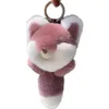 Enorme echte Rex Rabbit Fur Keychain Monster Pompom Doll Keyring Bag Car Charm Pendant Fox met metalen Claw267E