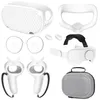 Suitable for Meta Oculus Quest2 Wearing Silicone Main Cover, Anti-slip and Anti-Drop 9-piece Set VR Accessories