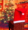 Juldekorationer 2st Red Hat Chair Set för snögubbe presentpåse stort omslag