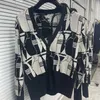 Kobiety dla kobiet jesienne zimowy sweter dla kobiet koszule drukowane mody design swetra słodki elegancki vneck patchwork wypoczynek modny mężczyźni 230317