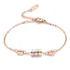 Design de mode Bon Chanceux Perles Charme Bracelet Or Rose Plaqué En Acier Inoxydable Bijoux Femmes Cadeau