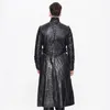 Men's Jackets Gothic Steampunk Detachable Leather Jacket Men Autumn Winter Long Sleeve Pu Windbreakers Male CoatMen's