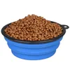 Silikonowe zamieszane miski dla psów Duże przenośne składane miski kempingowe duże miski psa Pet Dog Cat Food Dish do karmienia i wody DH655