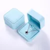 Jewelry Pouches Velvet Ring Box For Necklace 10pcs 7x7x4cm Wine Red Wedding Display Packaging Gifts Royal Blue