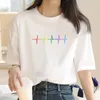 Dames t -shirt lgbt lesbische homo biseksuele t -shirt dames harajuku Japanse crop top esthetisch wit t shirt 230317