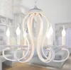 Chandeliers Modern Elegant Nordic White Black Metal Light For Dinning Room Lamparas De Techo