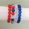 Strand Christmas Bracelet Wholesale 4 Cores 9-10mm Facet tcheco rondelle acrílico shinny bead 16-20cm para escolha