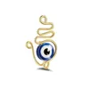 Boho Copper Evil Eye Nose Cuff Wire Spiral Clip on Nose Ring Studs Snake Forme Fake Piercing Body Jewelry