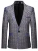 Men's Suits Men's Blazer Outdoor Casual /Daily Daily Wear Going Out Office & Career Single Breasted One-button Shawl Collar Warm Ups