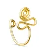 Adjustable Gold Silver Filled Nose Cuffs Clip Copper Wire Spiral Fake Piercing Nose Rings No Piercing Required Ear Clip Cuff