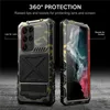 Lüks Kamuflaj Alüminyum Alaşım Vogue Telefon Kılıfı İPhone 15 Artı 14 Pro Max Samsung Galaxy S23 Ultra Açık Hava Sporları Tam Koruyucu Sağlam Metal Braket Kabuğu